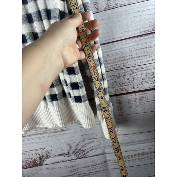 Loft Sweater Women’s Medium Wool Blend Plaid Long Sleeve Crew Neck - Picture 6 of 8